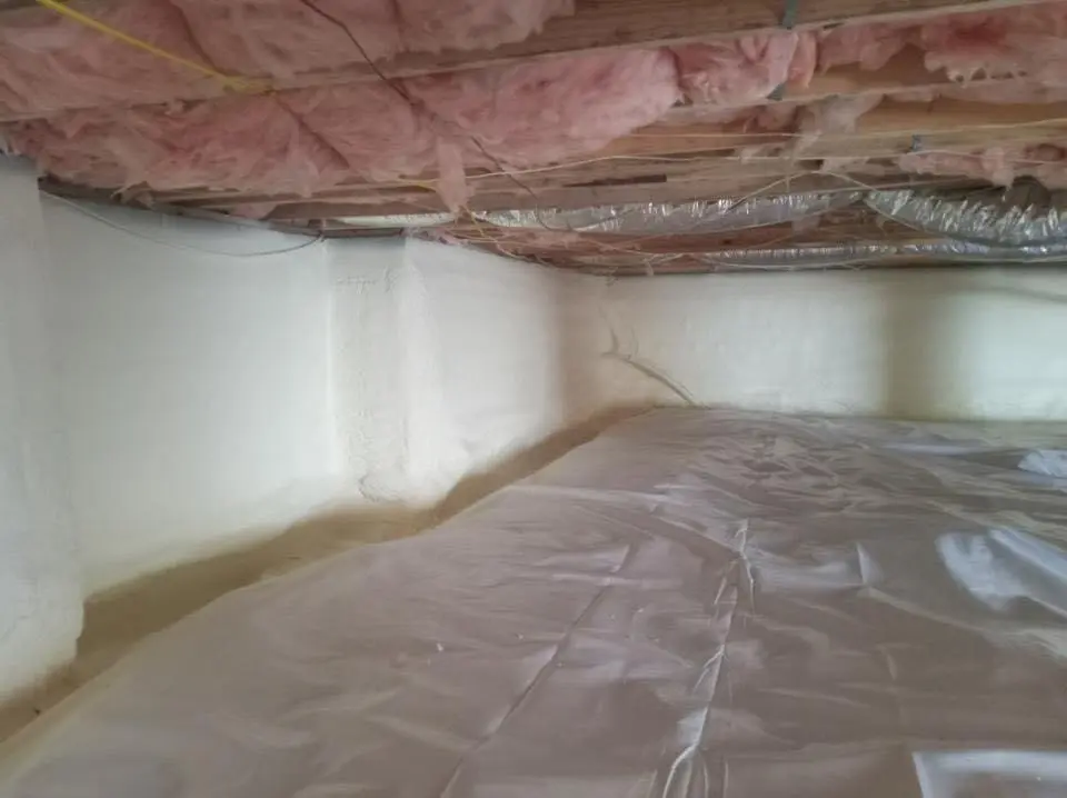 Crawl space encapsulation with closed-cell spray foam for Attic Insulation in Richmond